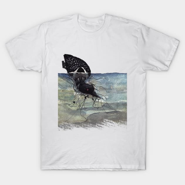 Loon Diving T-Shirt by mycologist